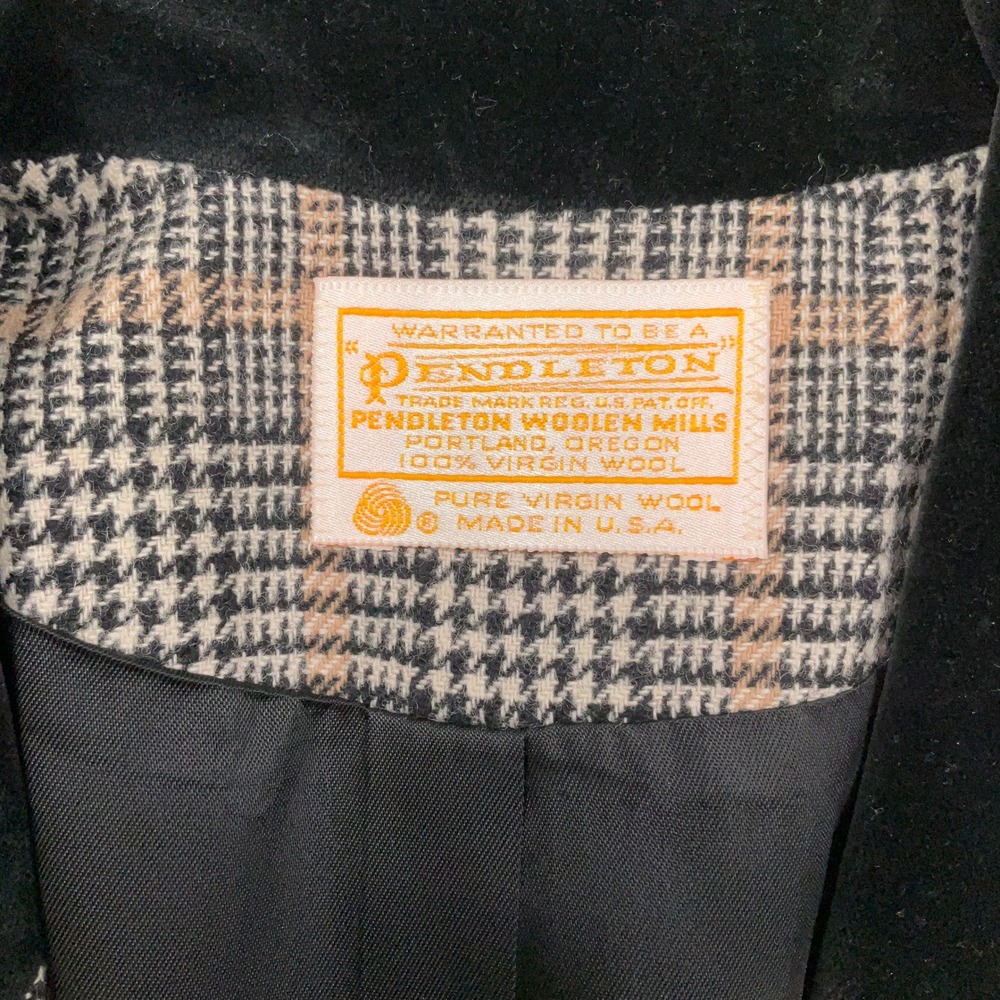Pendleton Skirt Suit Women 12 Tan Black Plaid Carnegie Tartan 80s USA Wool - Picture 3 of 14